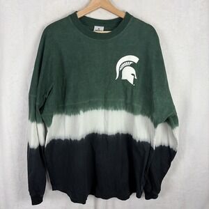 Spirit Jersey Michigan State Spartans Long Sleeve Tie Dye Shirt Unisex Size XL